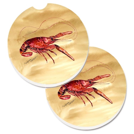 Carolines Treasures Crawfish Set of 2 Cup Holder Car Coaster 8230CARC
